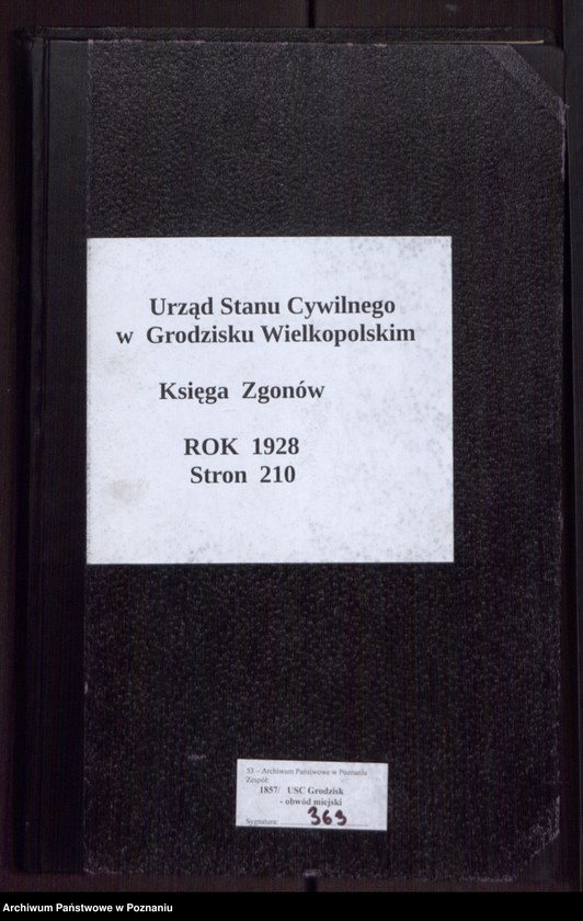 Obraz 2 z jednostki "Księga zgonów [Rejestr główny zgonów]"