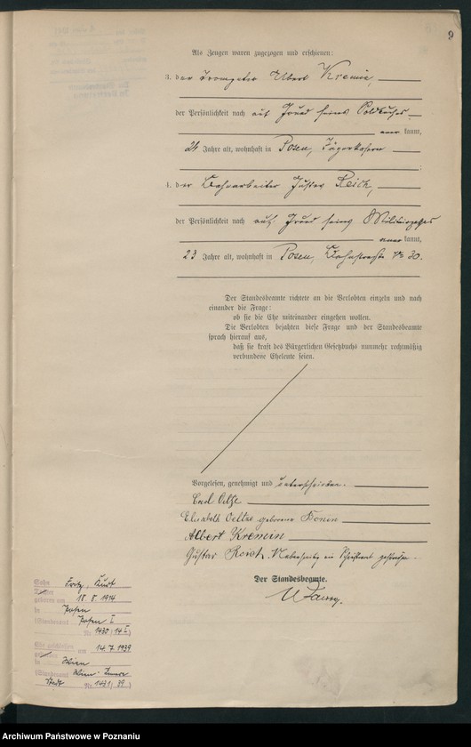 Obraz 11 z jednostki "Księga miejscowa małżeństw tom III [Rejestr główny małżeństw]"