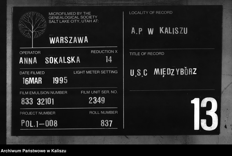 Obraz 1 z jednostki "[Księga zgonów]"