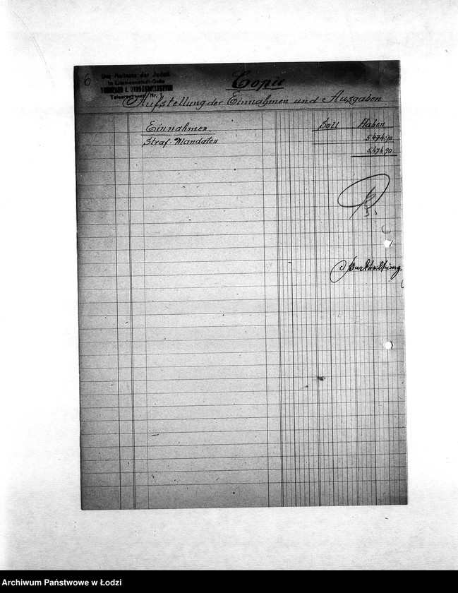 Obraz 9 z jednostki "Bilanzen [Bilanse miesięczne]"