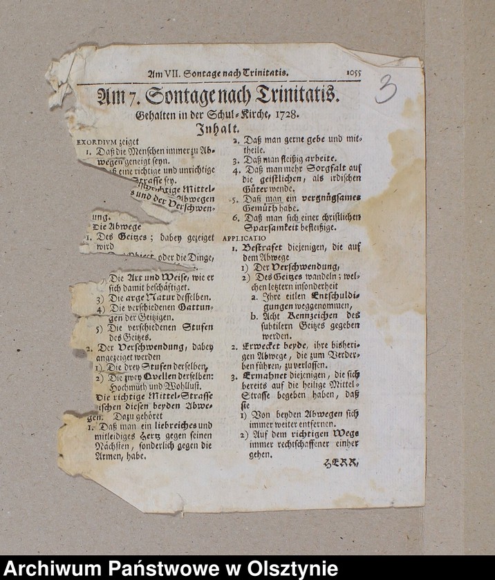 image.from.unit.number "1. Predikte im Jahre 1728 /Bruchstück/ 2.Amtsblätter pro 1842-1848 3. Lieder, Couplete usw. nach d. 1871 J. 4. Zeitungsausschnitte 1932"