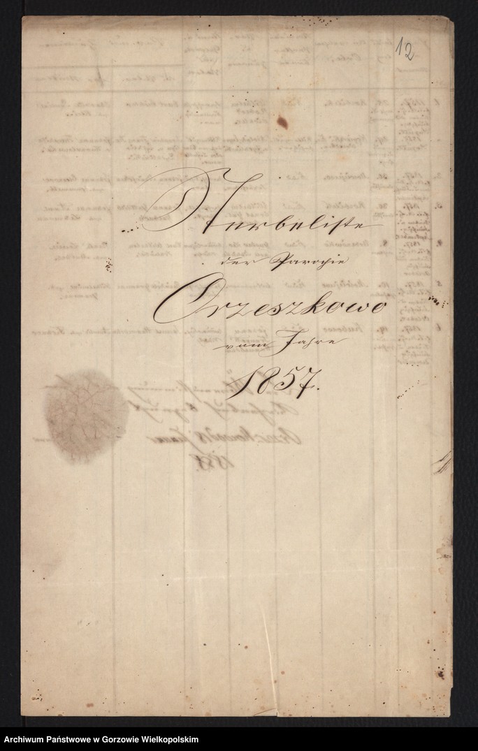 image.from.unit.number "Duplikate evangelische Kirchenbuch der Parochie Orzeszkowo"