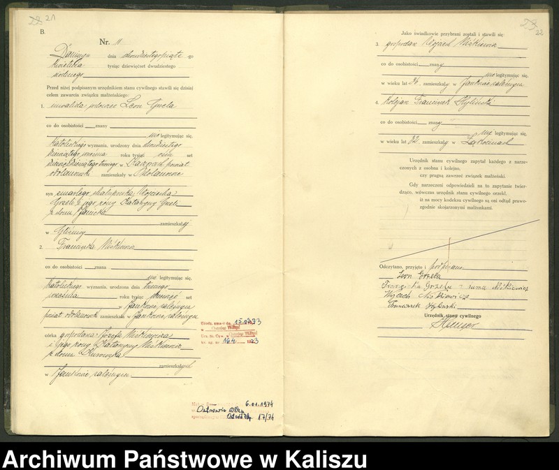 Obraz 14 z jednostki "[Księga małżeństw]"