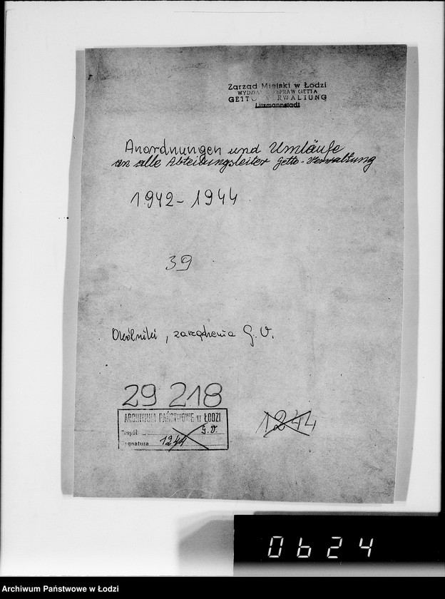 Obraz 5 z jednostki "Anordnungen und Umläufe an alle Abteilungsleiten Getto-Verwaltung"