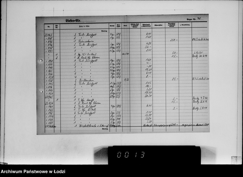 Obraz 11 z jednostki "[Dziennik przychodu kosztowności]"