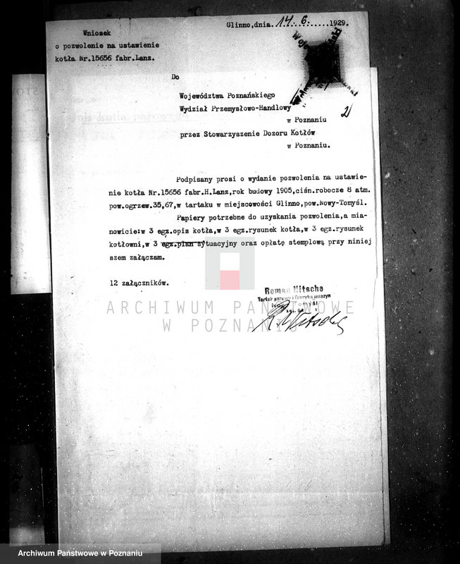 Obraz 6 z jednostki "Tartak w Glinnie, pow. nowotomyski, własność R. Nitsche nr woj. 2349"