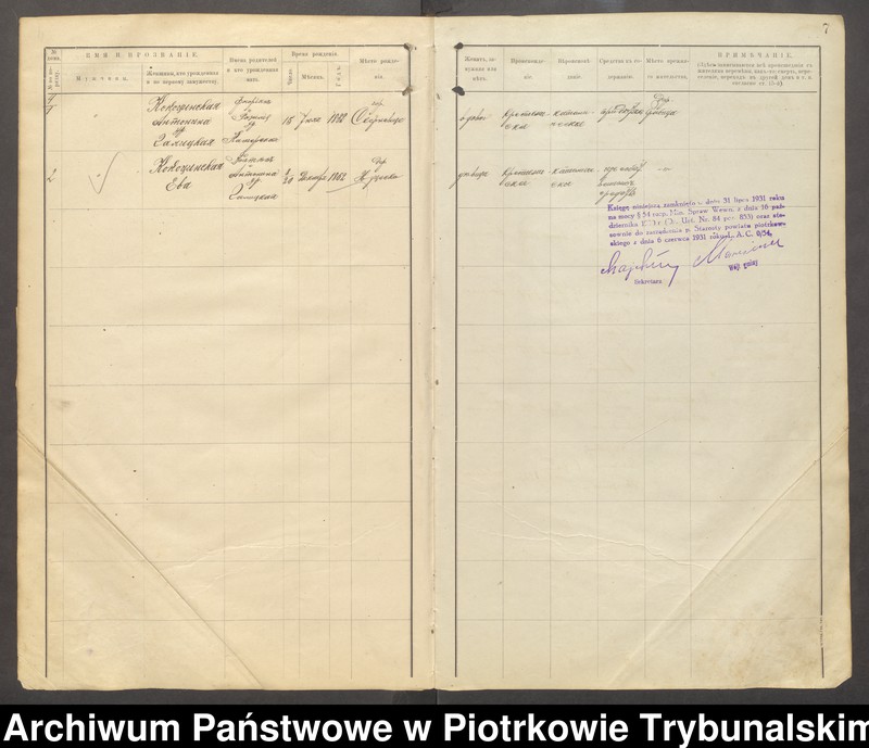 Obraz 6 z jednostki "[Księga ludności stałej gminy Grabica wsi: Grabica, Ostrów]"