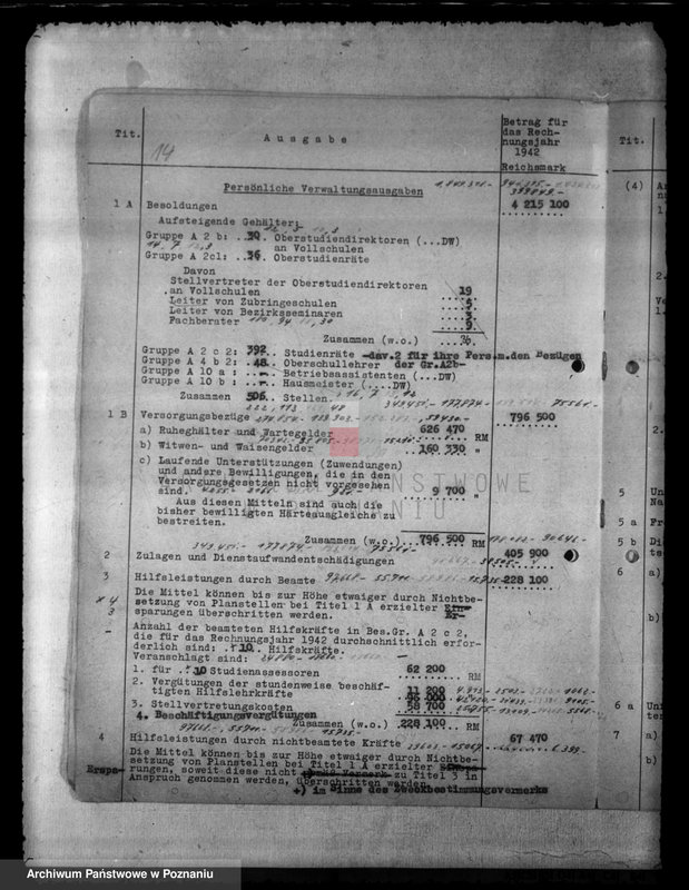 Obraz 18 z jednostki "Haushalt des höheren Schulen. Erziehungsbeihilfen. Begabtenförderung"