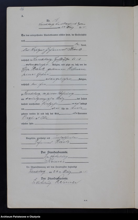 image.from.unit.number "Geburts-Neben-Register Nr 1 - 45 [ Księga urodzeń - wtóropis ]"