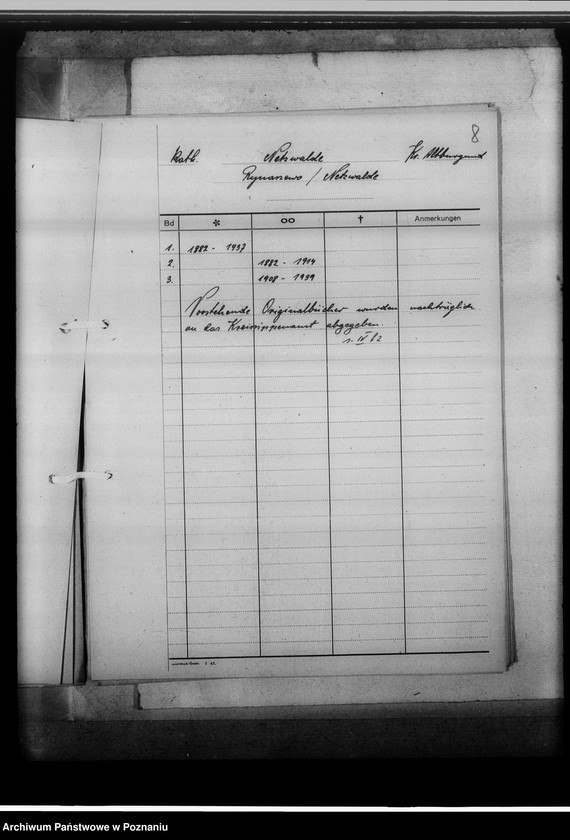 image.from.unit.number "Bücherverzeichnis, Kreissippenamt Altburgund [Szubin, województwo bydgoskie]"