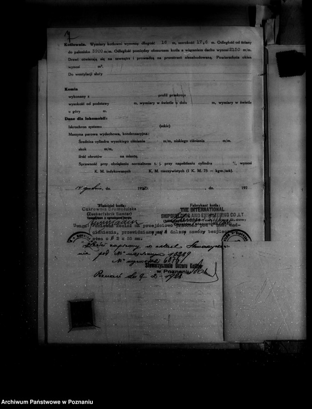 Obraz 12 z jednostki "Cukrownia w Szamotułach nr woj. kotła 6076"