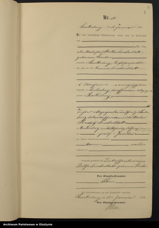 image.from.unit.number "Sterbe-Neben-Register Nr 1 - 376"