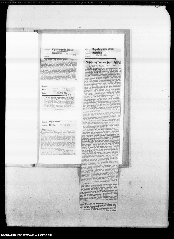 Obraz 15 z jednostki "Sprawy kościelne a Polska [wycinki z prasy niemieckiej]"