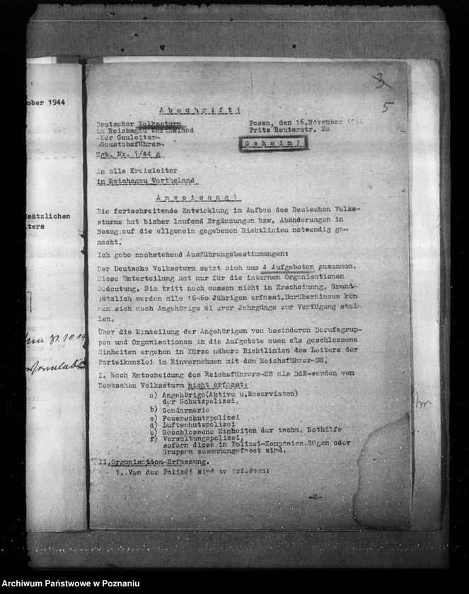 Obraz 9 z jednostki "Deutscher Volkssturm im Reichsgau Wartheland"