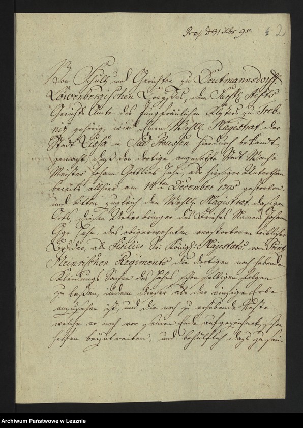 Obraz 4 z jednostki "[Akta des in Deutmannsdorf in Schleisen in Löwenbergischen Kreise gelegen, den 14 Dezember 1795 erfolgten Absterbens des allhier gewesenen Ratsbedienten Johann Gottlieb Hahn]"