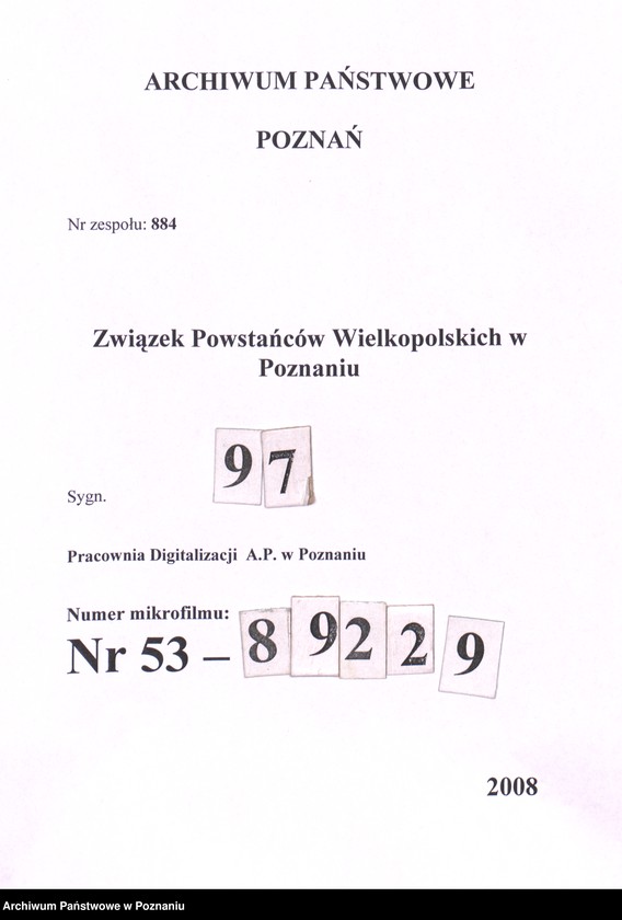 image.from.unit.number "Spis członków różnych kół Związku Powstańców Wielkopolskich."