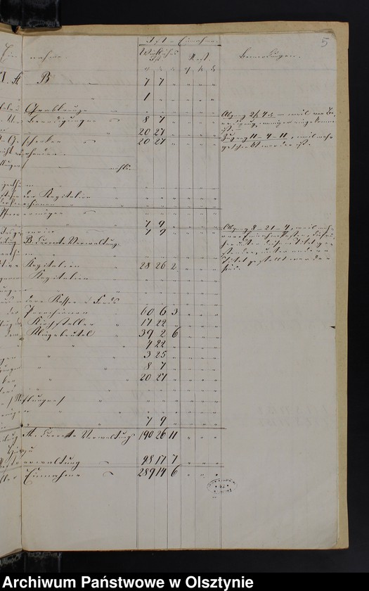 image.from.unit.number "Extract aus der Jahres Rechnung der Kirchen Kasse zu Silberbach"