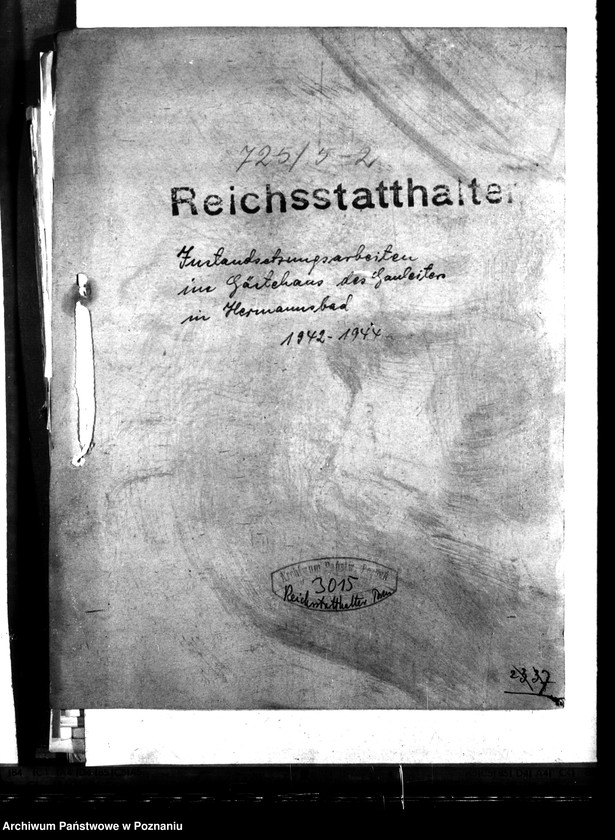 Obraz 4 z jednostki "Instandsetzungsarbeiten im Gästehaus des Gauleiters in Hermannsbad (Ciechocinek)"