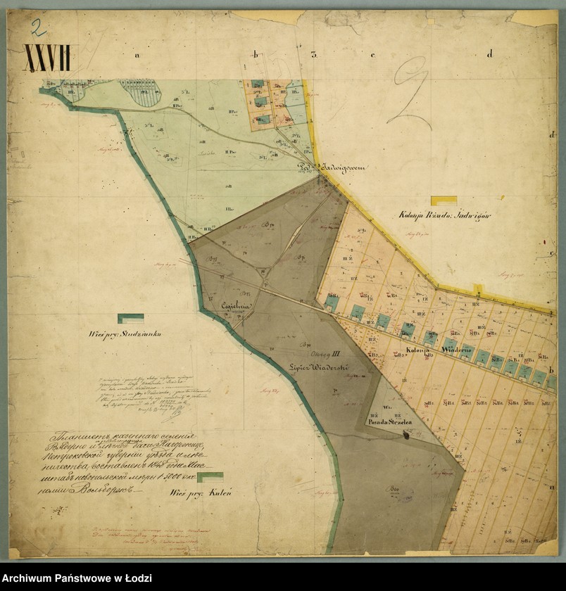 image.from.unit.number "Pierworys urządzenia dóbr Wiaderno w guberni warszawskiej powiecie piotrkowskim ekonomii Wolbórz położonych"