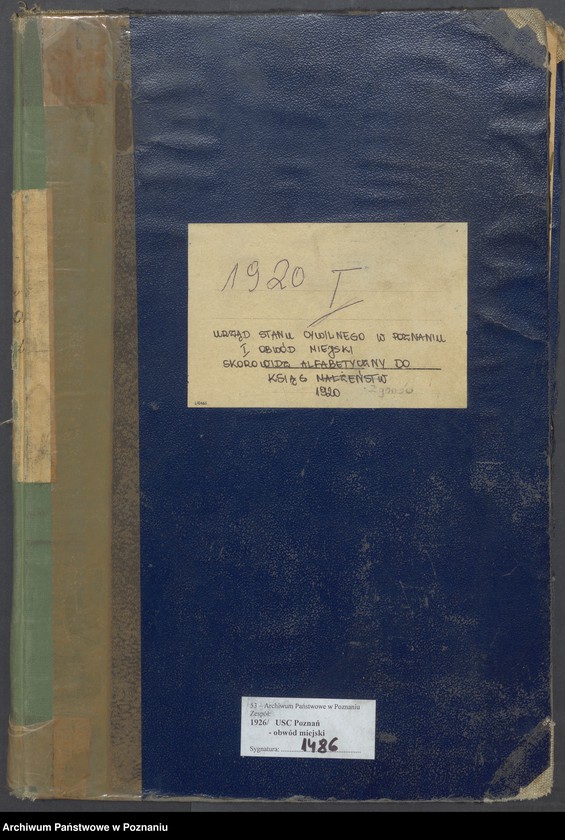 Obraz 2 z jednostki "Spis alfabetyczny zgonów za 1920"