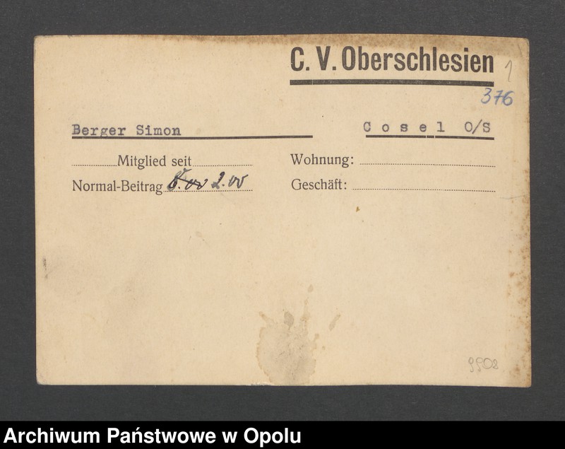 Obraz 3 z jednostki "[Berger Simon, Cosel]"