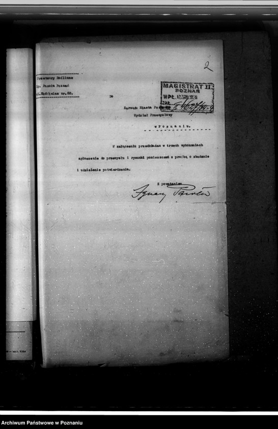 image.from.unit.number "Zatwierdzenie zakładu przemysłowego fabryki przetworów roślinnych Ignacy Pazoła w Poznaniu ul. Kościelna 52"