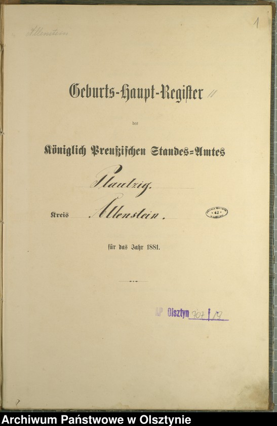 image.from.unit.number "Geburts-Haupt-Register Nr 1 - 22"