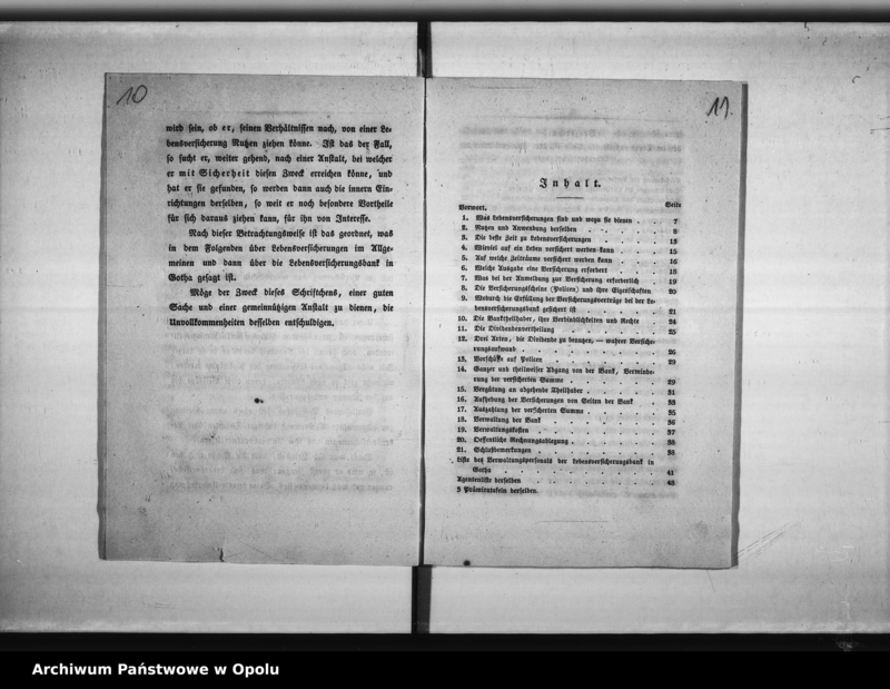 Obraz 12 z jednostki "Acta des Magistrats Oppeln betreffend Lebens - und Alters - Versorgungs - Versicherungen. De Anno 1850-1864"