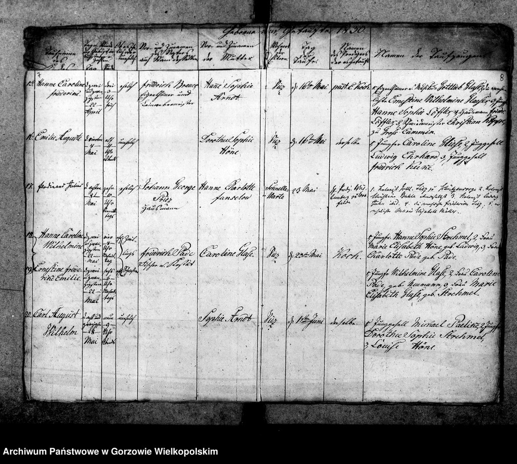 image.from.unit.number "Duplikate der Kirchenbücher von Vietz: Vietz (Witnica), Massin (Mosina)"