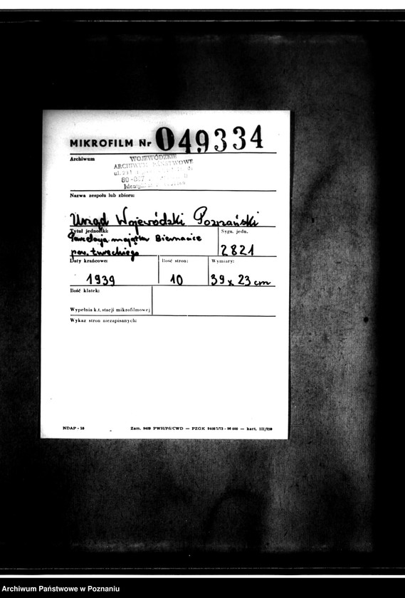 Obraz 2 z jednostki "Parcelacja majątku Biernacice powiatu tureckiego"