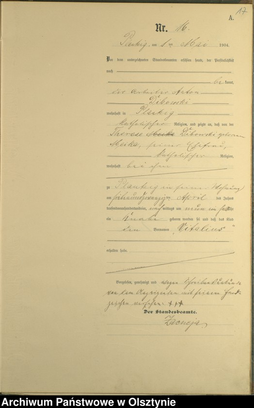 image.from.unit.number "Geburts-Haupt-Register Nr 1 - 38"