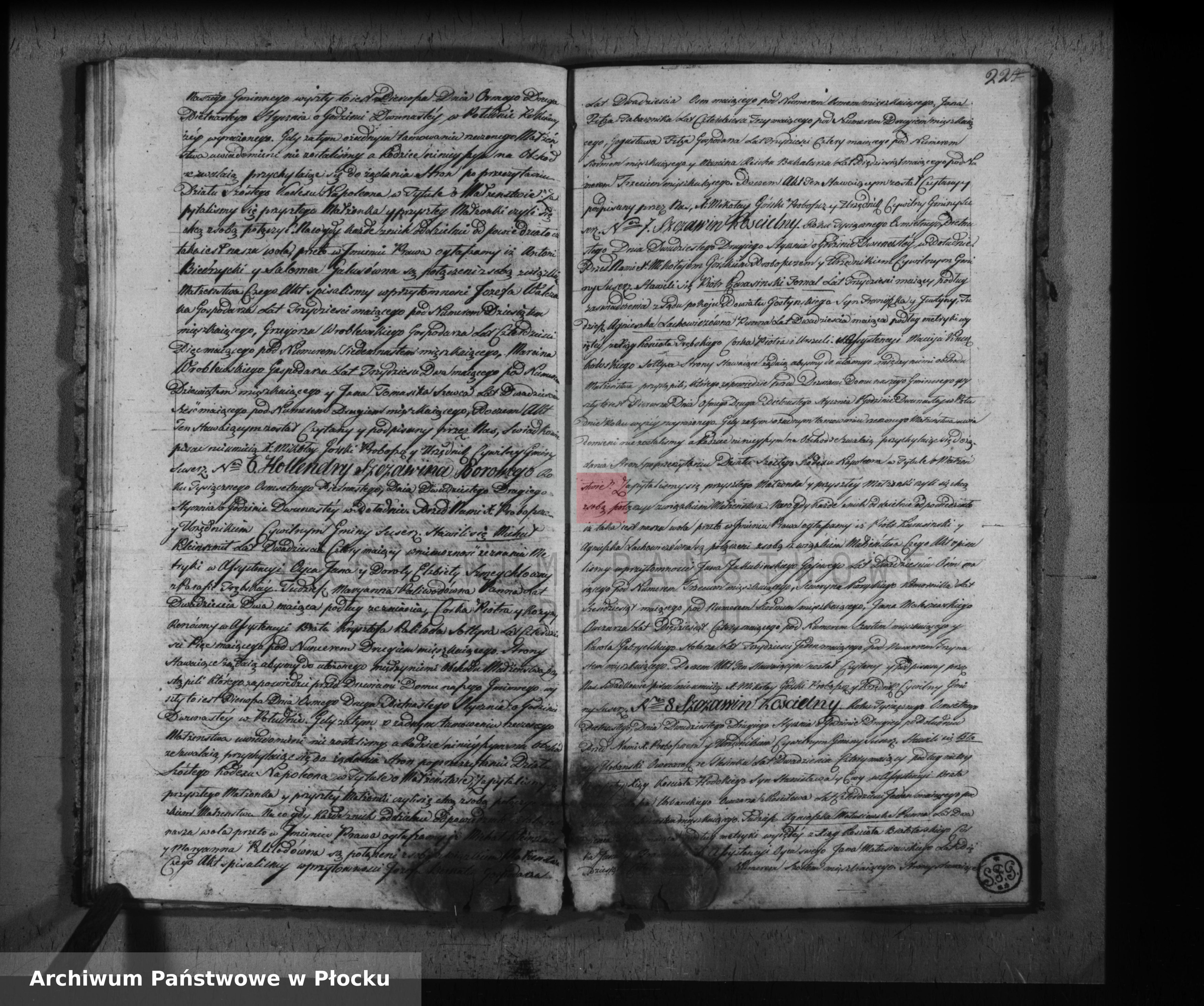 Skan z jednostki: Akta urodzeń, małżeństw i zgonów