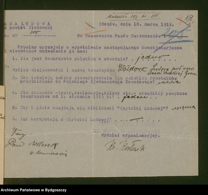 image.from.unit.number "[Rada Ludowa na powiat złotowski - sprawozdania z wieców, kwestionariusze dot. towarzystw polskich]"