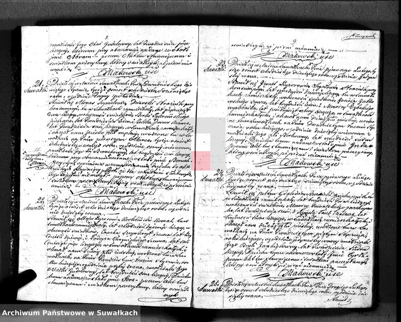 image.from.unit.number "Duplikat. Akta Urzędnika Stanu Cwilnego Wyznania Moyżeszowego Okręgu Suwalskiego i Jeleniewskiego do zapisywania Urodzonych, Zaślubionych i Zmarłych z roku 1849"