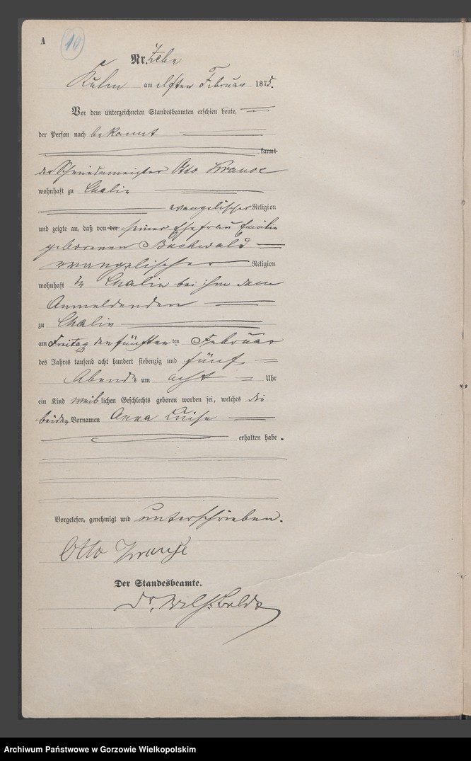 Obraz 13 z jednostki "Geburts Register"