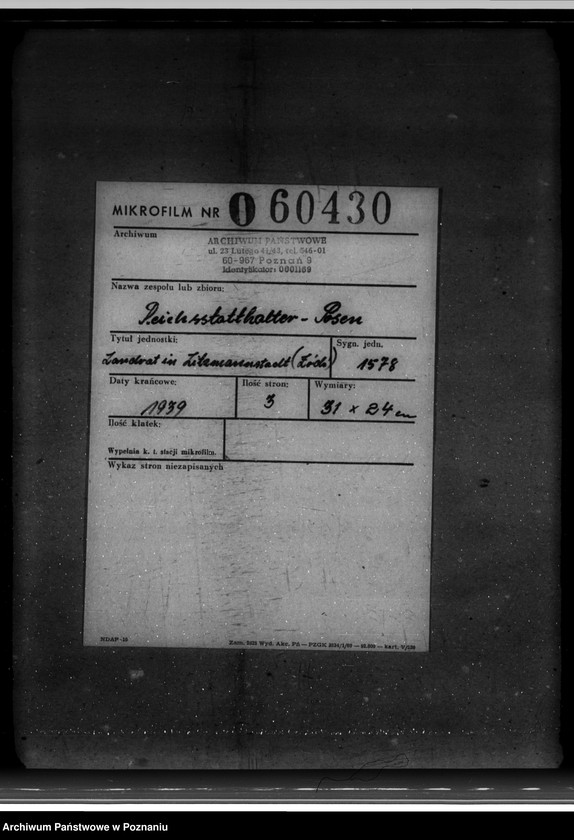 Obraz 2 z jednostki "Landrat in Litzmannstadt (Łódź)"