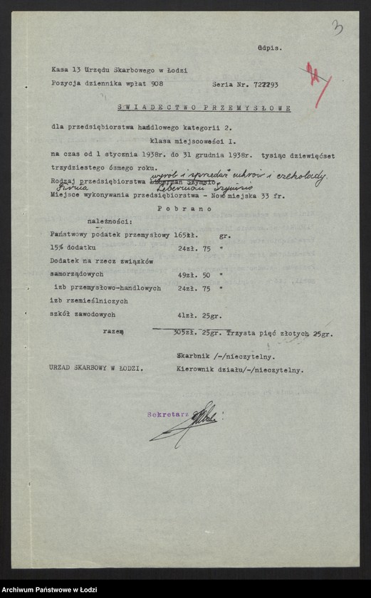 Obraz 5 z jednostki "Iwonka- Szymsio Liberman- wyrób i sprzedaż cukrów i czekolady"