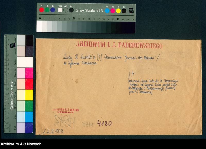 image.from.unit.number "Leuntz R. (dziennikarz); Załączniki: a) list do S. Strońskiego (kopia); b) list S. Strakacza do I. J. Paderewskiego (rękopis); L.2"