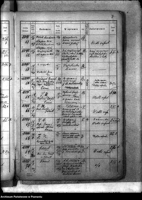Obraz 11 z jednostki "Dziennik podawczy"