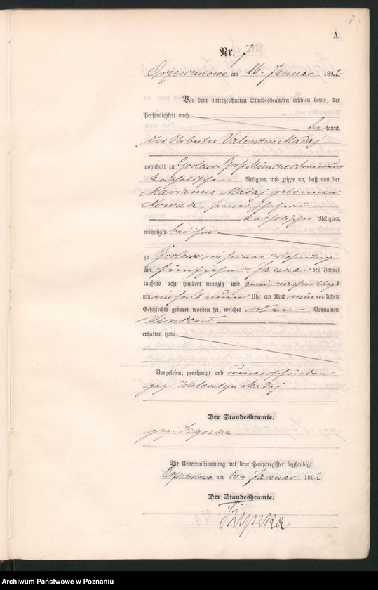 Obraz 10 z jednostki "Księga urodzeń"