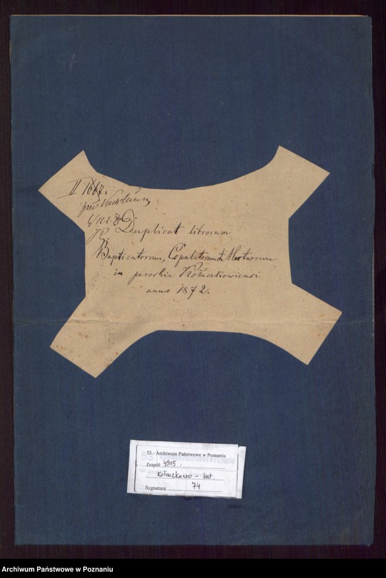 Obraz 2 z jednostki "Duplikat librorum Baptisatorum, Copulatorum et Mortuorum."