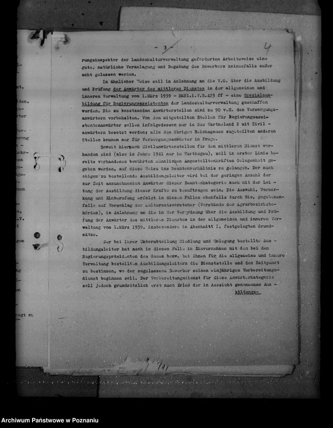 Obraz 8 z jednostki "Annahme, Ausbildung und Prüfung der Anwärter des gehobenen u. des mittleren nichttechnischen Dienstes der landeskulturverwaltung"