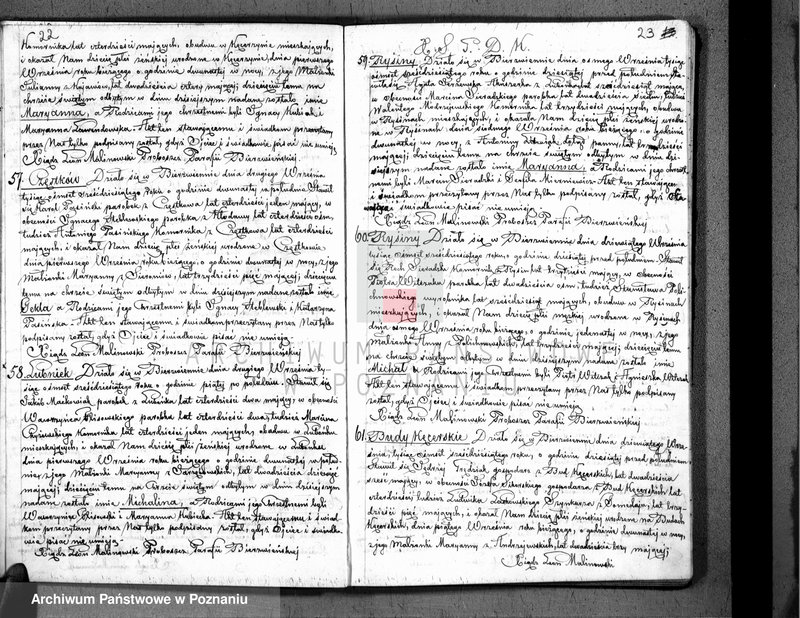 Obraz 13 z jednostki "Akta urodzonych, zaślubionych i zmarłych"