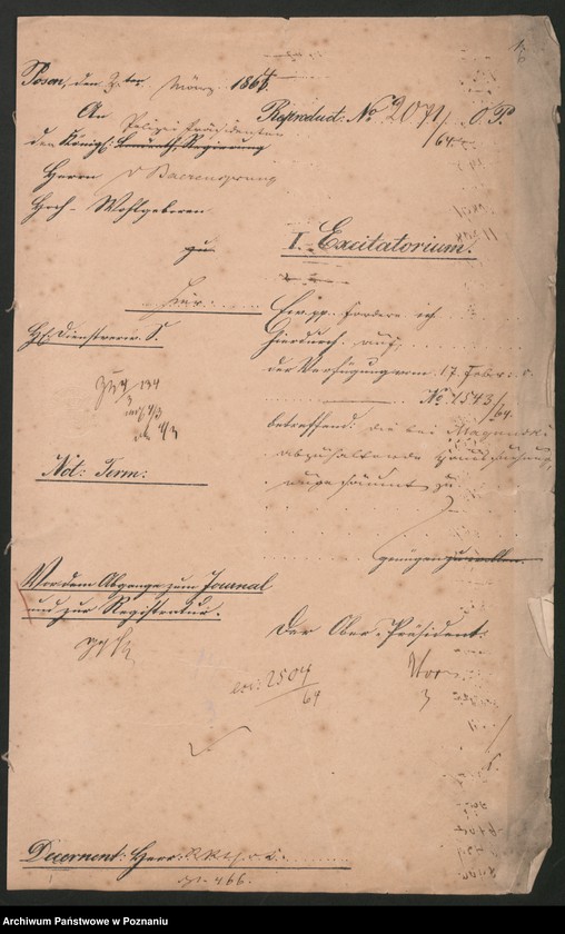 Obraz 6 z jednostki "Die Organisation einer Verschwörung unter der polnischen Bevölkerung der Provinz Posen /Poznań/ im Anschluss an die Insurrektion im Königreiche Polen."