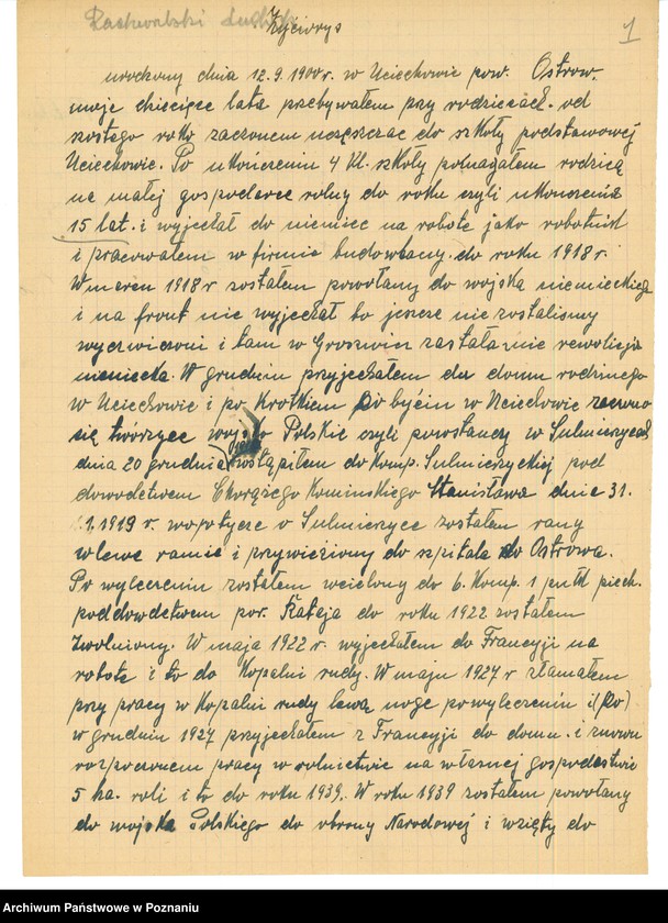 Obraz 15 z jednostki "Życiorysy powstańców wielkopolskich: R - tom l /Rachwalski Ludwik - Recki Wacław/."