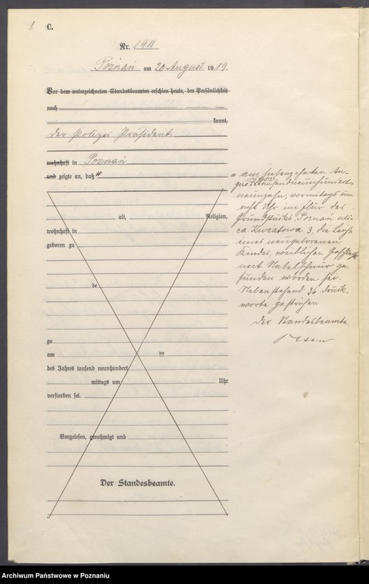 Obraz 10 z jednostki "Księga miejscowa zgonów tom V [Rejestr główny zgonów]"