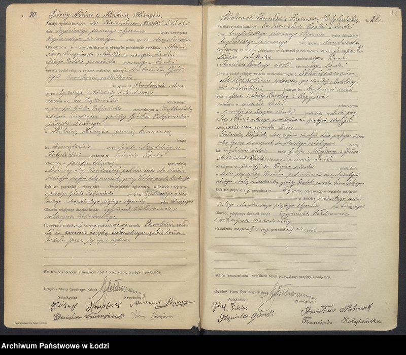 Obraz 13 z jednostki "Akta małżeństw"