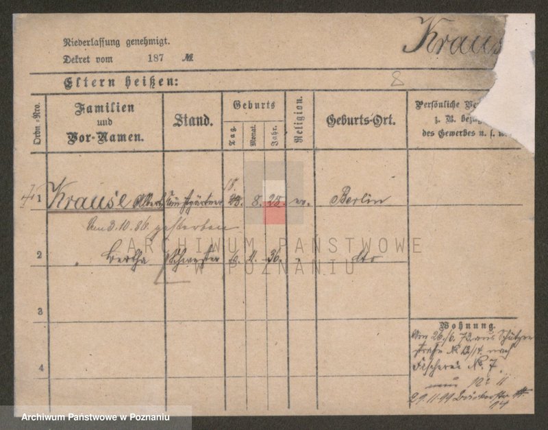 Obraz 8 z jednostki "Krause (żonaci i wdowy)"