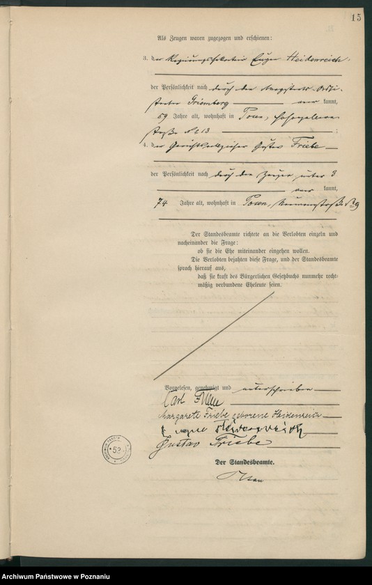 Obraz 17 z jednostki "Księga miejscowa małżeństw tom III [Rejestr główny małżeństw]"