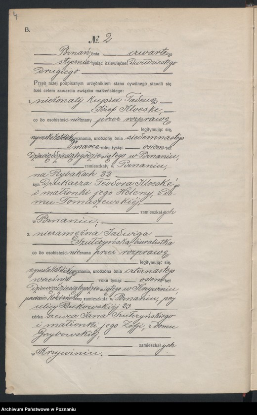 Obraz 6 z jednostki "Księga miejscowa małżeństw tom I [Rejestr główny małżeństw]"